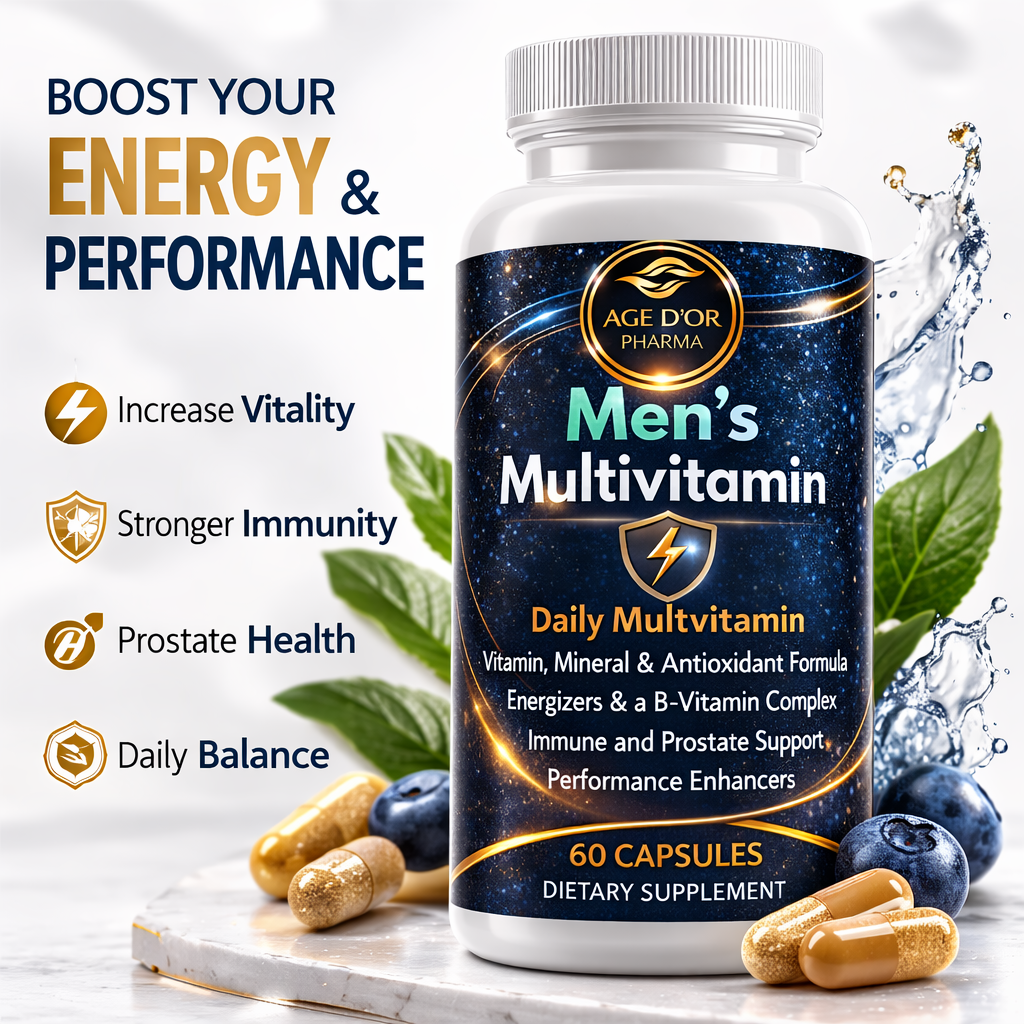 Men’s Multivitamin – Daily Vitamin, Mineral & Antioxidant Formula | 60 Capsules