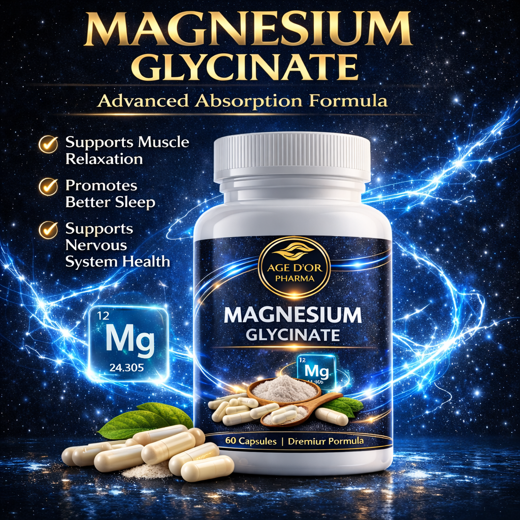 Magnesium Glycinate – High Absorption Magnesium Support | 60 Capsules