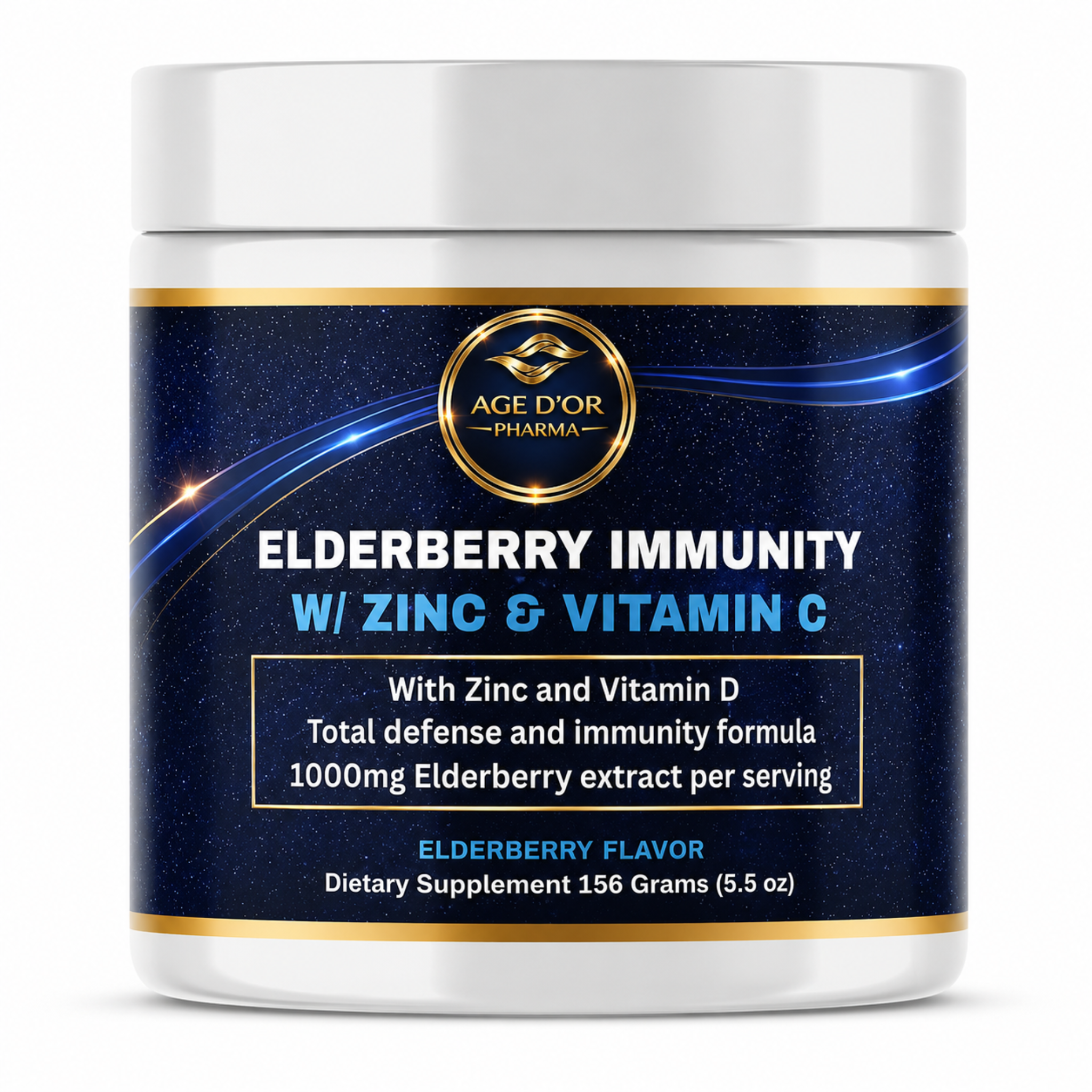 Elderberry Immunity Powder with Zinc & Vitamin C