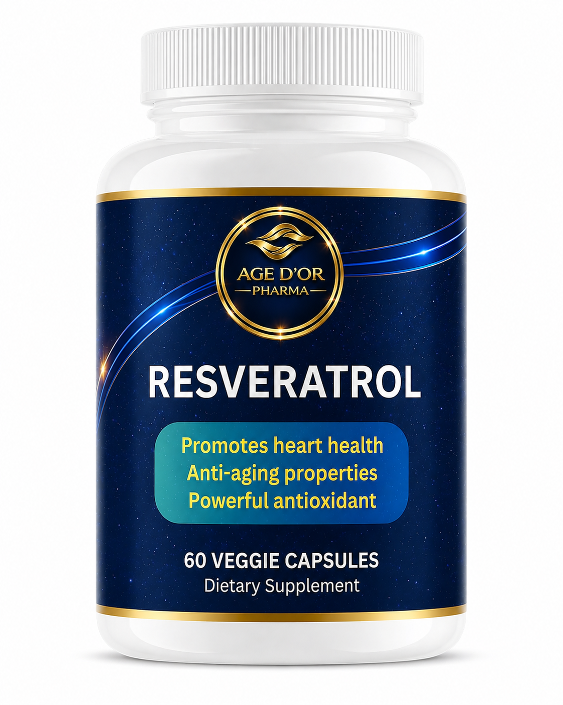 Resveratrol 600 mg Antioxidant Support | Heart Health & Healthy Aging | 60 Veggie Capsules
