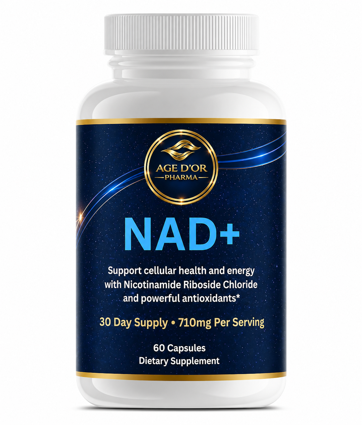 NAD+ Cellular Energy & Healthy Aging Support | 60 Capsules | 30 Day Supply