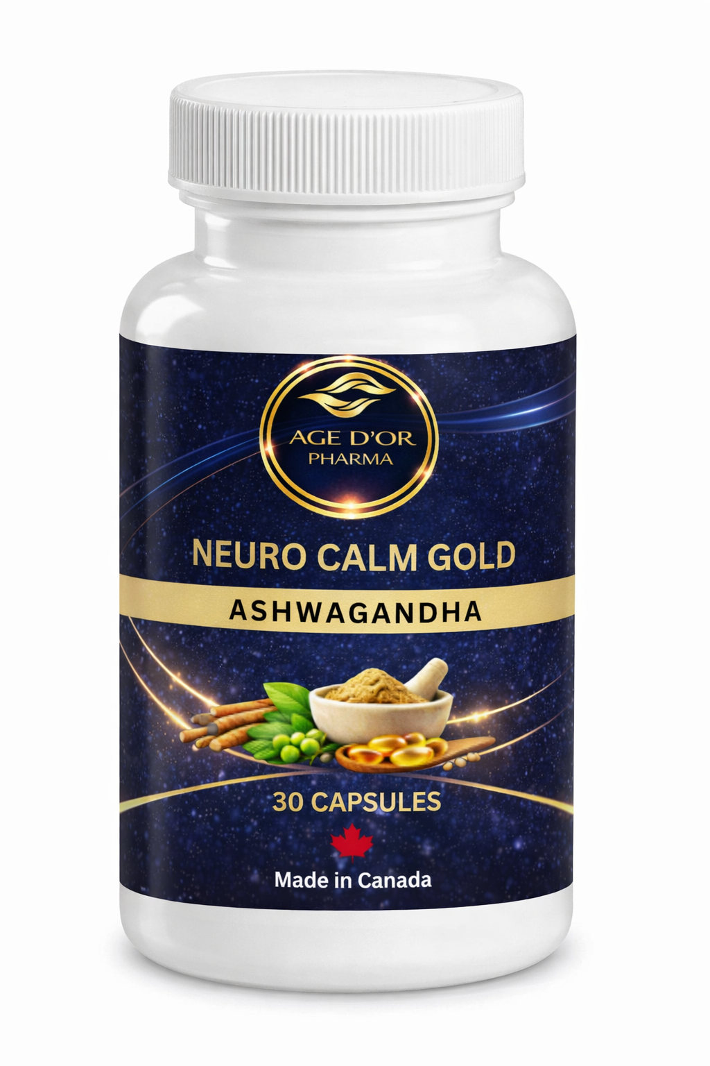 NEURO CALM GOLD – Premium Nervous System Support Capsules | Age D’or Pharma