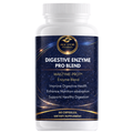 Digestive Enzyme Pro Blend supplement bottle with blue label on a white background
