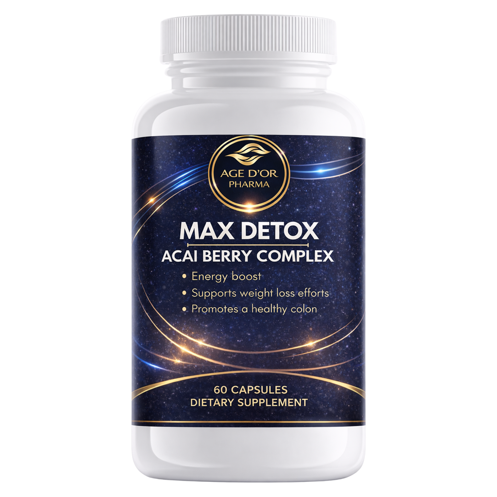 Max Detox – Acai Berry Complex | Colon Cleanse & Digestive Support | 60 Capsules